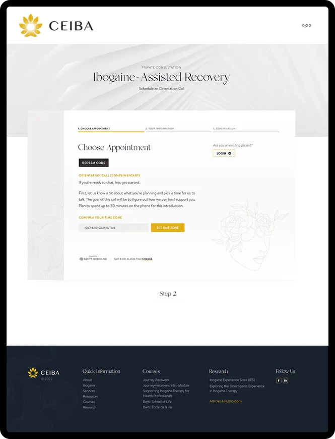 Ceiba Foundation UI design