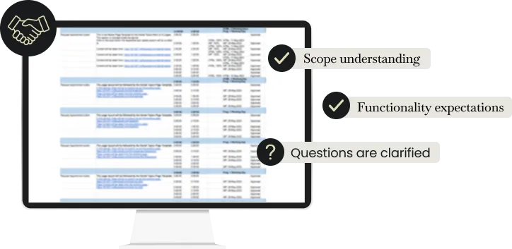 Client development scope alignment