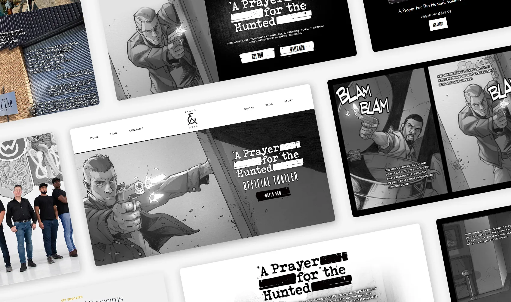 Evans Arts website design