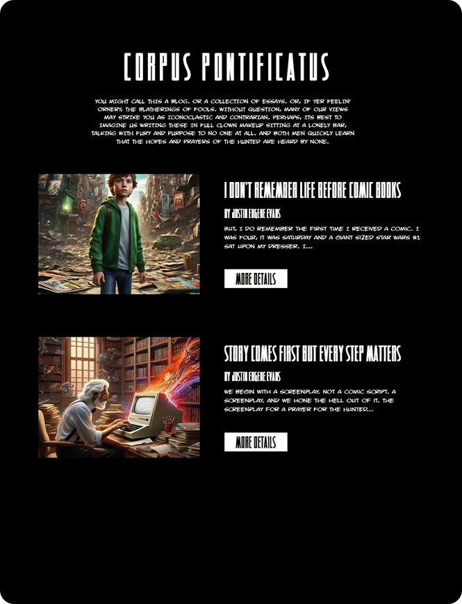 Evans Arts UI design