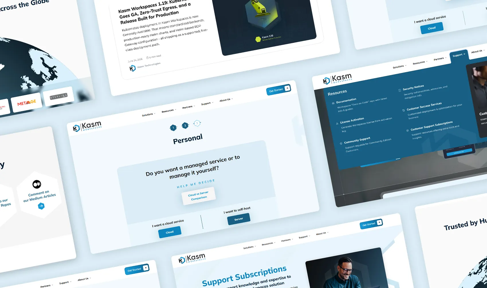 Kasm Workspace website design
