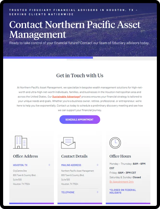 Northern Pacific final website design