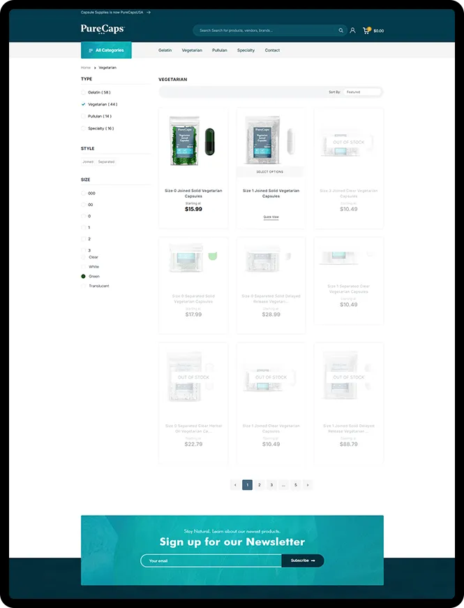 PC website concept