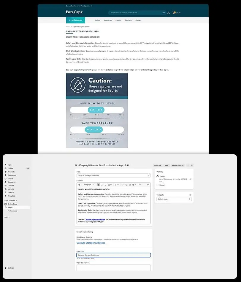 PC final website development
