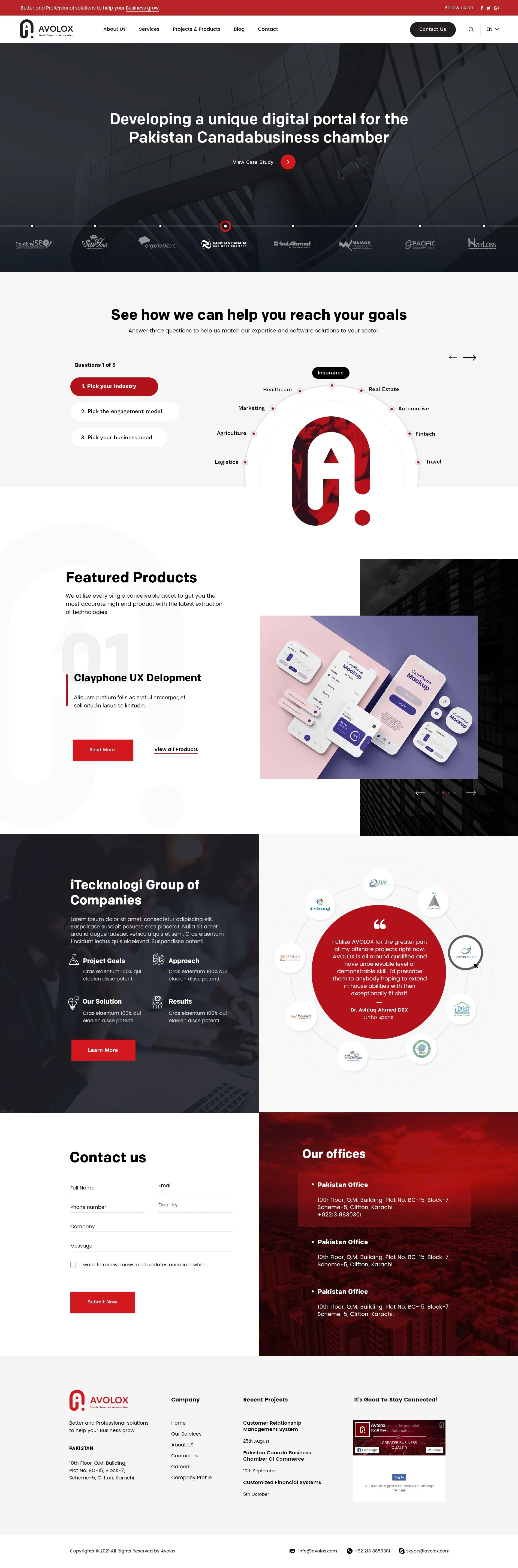 avolox website design