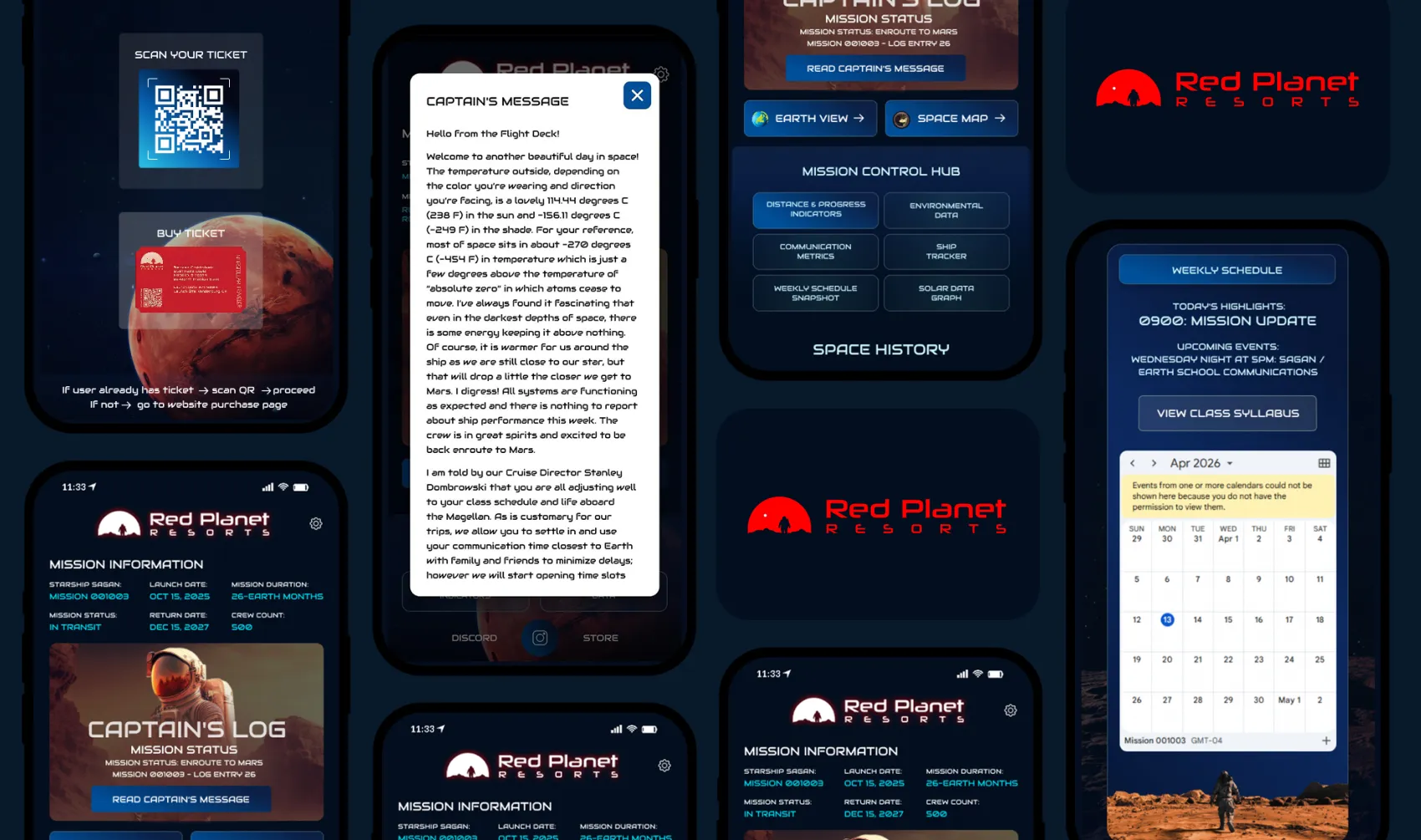 Red Planet Resorts App design