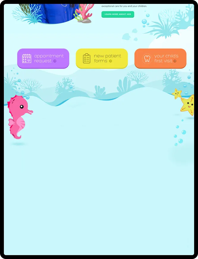 Sea of Smiles final website design