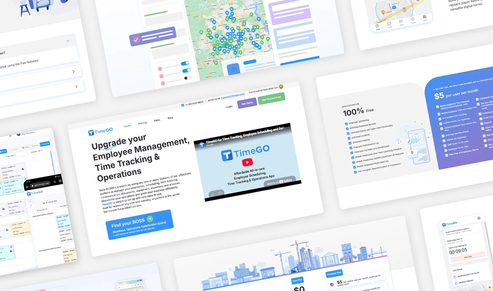 TimeGO SaaS website design