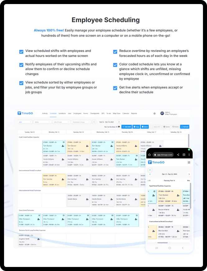 TimeGO SaaS website concept
