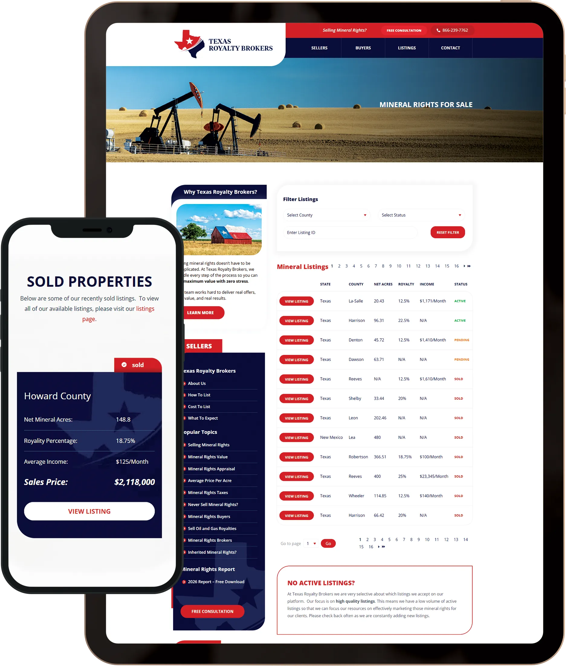 TRB website interface